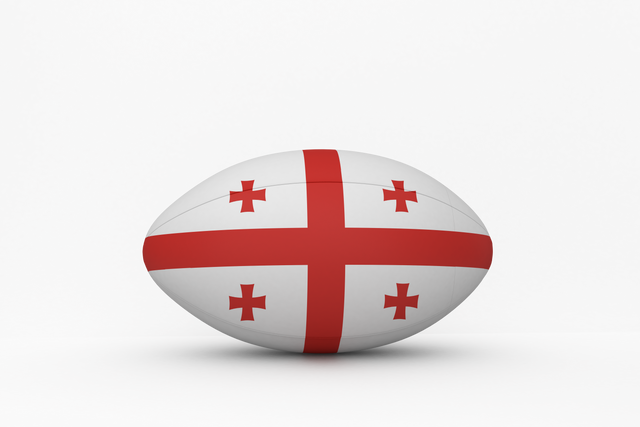 Transparent Rugby Ball with Georgia Flag - Download Free Stock Videos Pikwizard.com