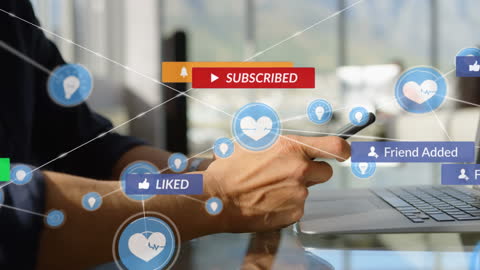 Digital Networking Data Surges Technology Concept