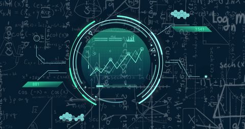 Digital Data Interface Over Mathematical Equations Concept - Download Free Stock Images Pikwizard.com