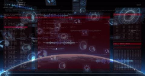 Futuristic Digital Interface with Global Data Processing Visualization - Download Free Stock Images Pikwizard.com