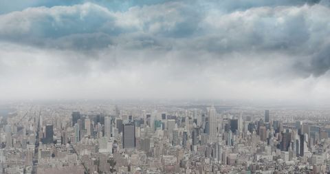 Modern Urban Skyline Under Dramatic Cloudy Sky - Download Free Stock Images Pikwizard.com
