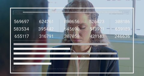 businesswoman analyzing data with digital interface - Download Free Stock Images Pikwizard.com