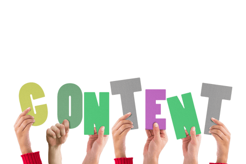 hands holding colorful content text on transparent background - Download Free Stock Videos Pikwizard.com