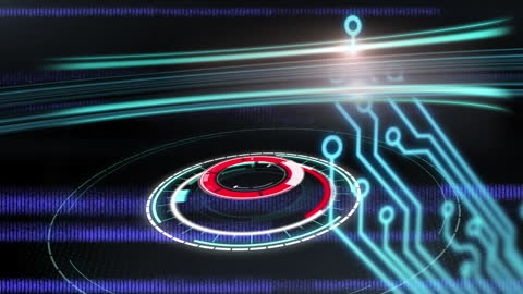 Futuristic Digital Interface with Scanning Motion Effect