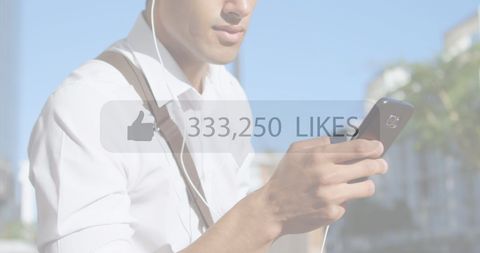 Young Businessman Absorbed in Smartphone with Social Media Engagement - Download Free Stock Images Pikwizard.com