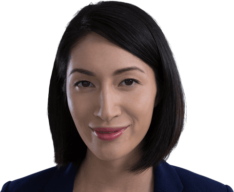 Confident Asian Woman Smiling Against Transparent Background