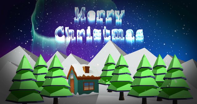 Illustration of christmas greeting with merry christmas message during christmas time 4k