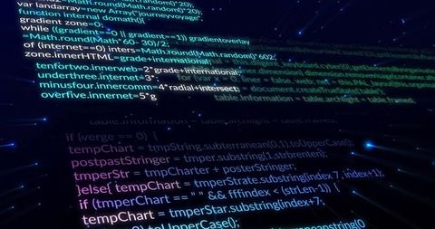 Digital Code Flow with Dynamic Data Visualization Effects - Download Free Stock Images Pikwizard.com