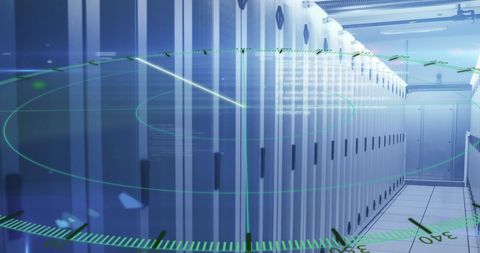 High-Tech Data Center with Digital Composite Displays Networking Concepts - Download Free Stock Images Pikwizard.com