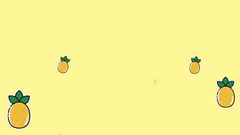 Cute Pineapple Pattern on Soft Yellow Background