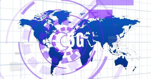 Global 5G Network Connectivity Over World Map - Download Free Stock Images Pikwizard.com