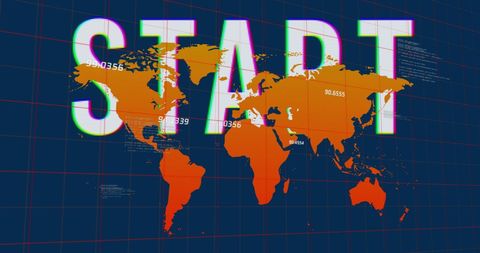 World Map with Start Text for Global Business Concepts - Download Free Stock Images Pikwizard.com