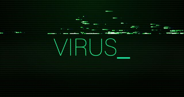 Virus Text with Digital Interference on Dark Background - Download Free Stock Images Pikwizard.com