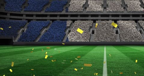 Gold Confetti Falls Over French Colors in Stadium - Download Free Stock Images Pikwizard.com