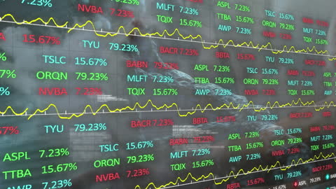 Digital Display of Stock Market Trends and Data Analytics