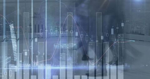 Business People with Forex Graph Overlay in Office - Download Free Stock Images Pikwizard.com