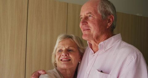 Senior Couple Enjoying Peaceful Moments Together at Home