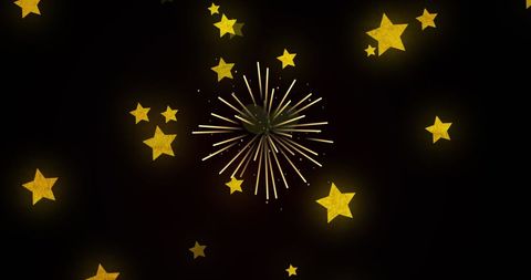 Graduation Celebration with Stars and Festive Balloons