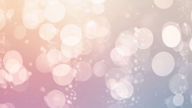 Glowing Pastel Bokeh Gradient with Soft Orbs and Dreamy Light Speckles for Elegant Design