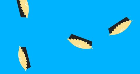flying cakes on vivid blue background - Download Free Stock Images Pikwizard.com