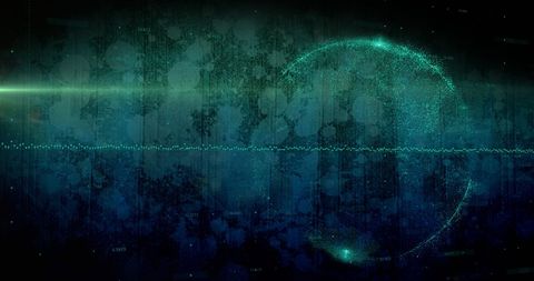 Abstract Technology Background with Green Light Trail and Globe - Download Free Stock Images Pikwizard.com