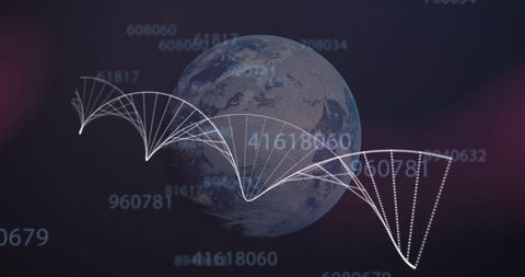 global science data overlays with dna representation - Download Free Stock Images Pikwizard.com