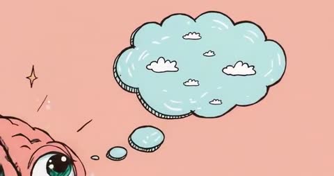 Creative Visualization with Thought Bubble on Dreamy Background