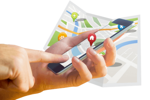 transparent smartphone navigating virtual map interface - Download Free Stock Videos Pikwizard.com