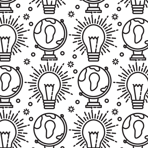 Seamless Black Light Bulb Pattern on Transparent Background - Download Free Stock Videos Pikwizard.com