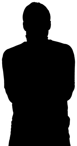 Silhouette of man transparent background lifestyle business