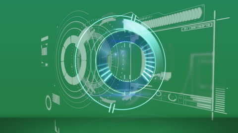 Futuristic Data Processing Interface with Holographic Elements