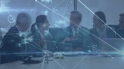 Diverse Business Team in Futuristic Technology Environment