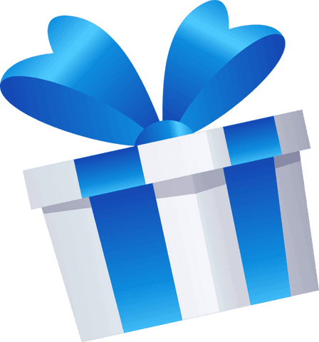 glossy blue ribbon on gift box with transparent background - Download Free Stock Videos Pikwizard.com