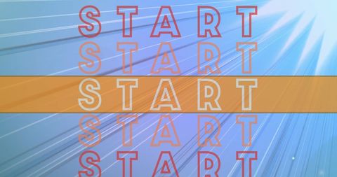 Digital Start Text Over Blue Radiant Background - Download Free Stock Images Pikwizard.com