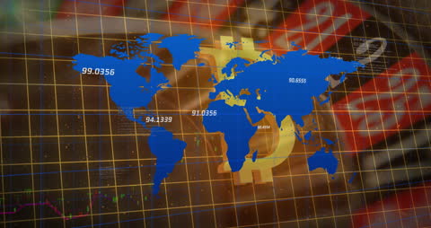 Global Cryptocurrency Bitcoin Network with Data and Grid Overlay