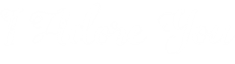 I adore you stylish calligraphy text on transparent background