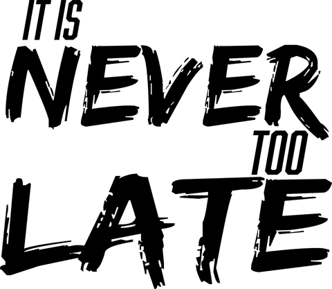 Motivational quote text on transparent background