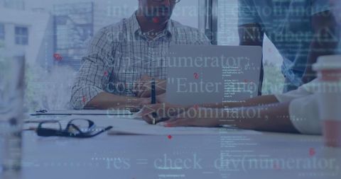 diverse business team analyzing data algorithms in modern office - Download Free Stock Images Pikwizard.com