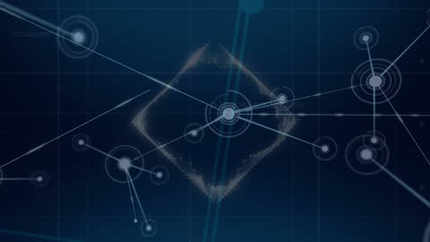 Digital Network Connections in Abstract Navy Space