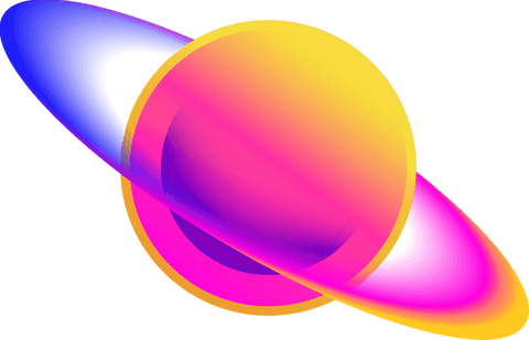 Vibrant Gradient Planet with Rings on Transparent Background - Download Free Stock Videos Pikwizard.com