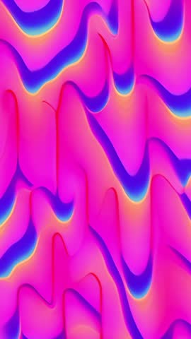 Looping Vertical Neon Waves Animation with Pink Purple Gradient Fluid Motion