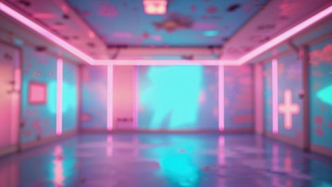 Futuristic Neon LED Gallery with Luminous Vibes