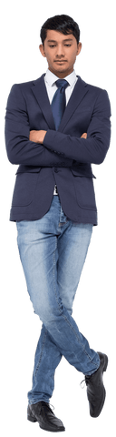 Transparent Background businessman arms crossed informal blazer jean - Download Free Stock Videos Pikwizard.com