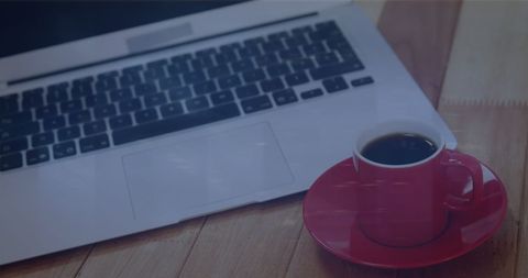 Coffee and Modern Business at Wooden Workspace Seamless Tools - Download Free Stock Images Pikwizard.com