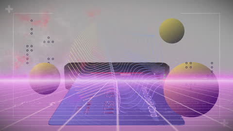 Futuristic Digital Concept With Credit Card Animation