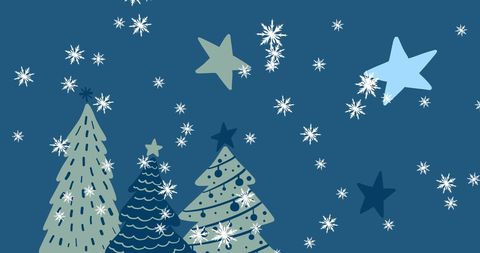 Whimsical Winter Scene with Snow and Christmas Trees - Download Free Stock Images Pikwizard.com