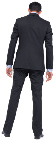 Businessman Standing on Transparent Background, Professional Concept