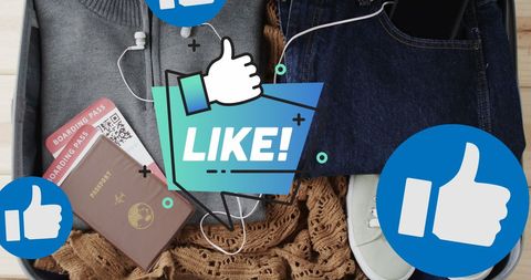 Social media themes over travel packing essentials