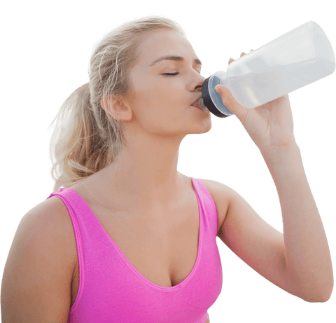 Young Caucasian Female Drinking Water with Transparent Background - Download Free Stock Videos Pikwizard.com