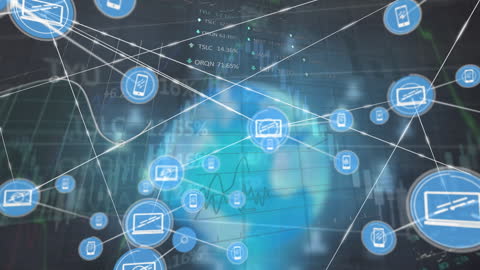 Digital Finance Concept Integrating Global Markets and Technology